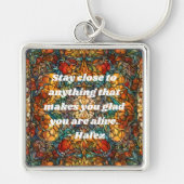 Custom Mosaik Muster Nowruz Persian Neujahrsgesche Schlüsselanhänger (Vorne)