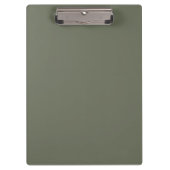 Custom Moss Green Clipboard - Matte & Glitzer Klemmbrett (Vorderseite)