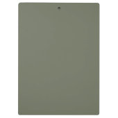 Custom Moss Green Clipboard - Sleek Matte Klemmbrett (Rückseite)