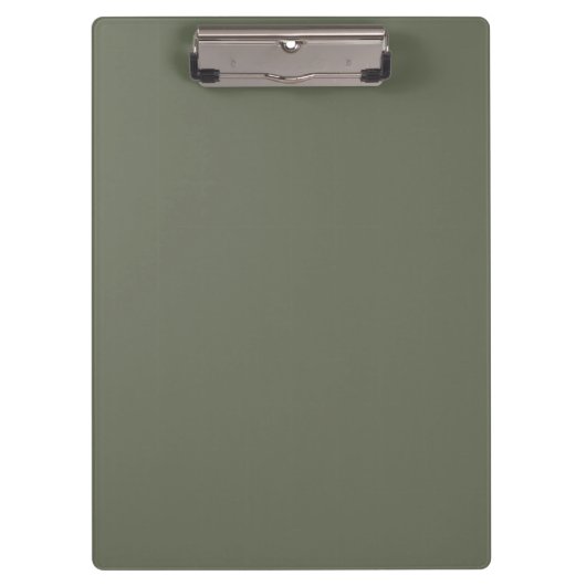 Custom Moss Green Clipboard - Sleek Matte Klemmbrett (Vorderseite)