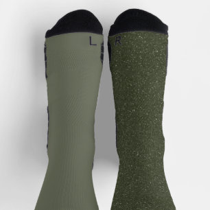 Custom Moss Green Crew Socks - Männerdesign Socken