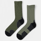 Custom Moss Green Crew Socks - Männerdesign Socken (Links)
