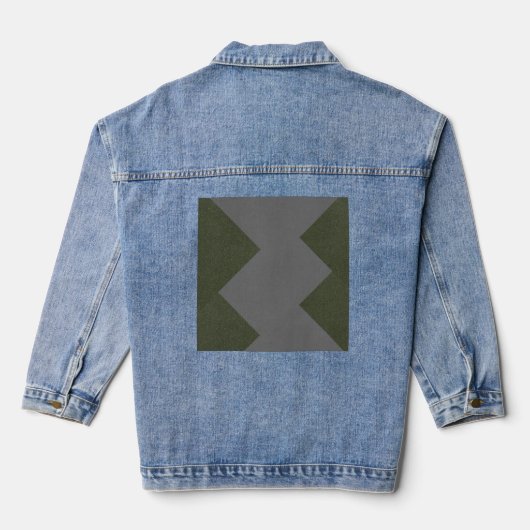 Custom Moss Green Denim Jacket Jeansjacke (Rückseite)