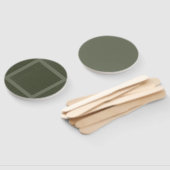 Custom Moss Green Diamond Fans - Bulk Event Fächer (Non-assembled)