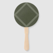 Custom Moss Green Diamond Fans - Bulk Event Fächer (Vorderseite)