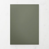Custom Moss Green dreimal Einladung (Cover)