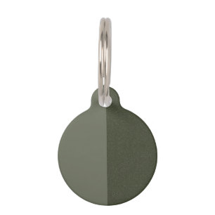 Custom Moss Green Dual-Tone Round-Pet-Tag Haustiermarke