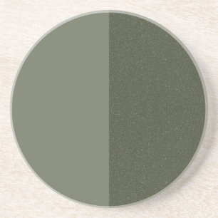 Custom Moss Green Half & Half Sandstone Untersetze Getränkeuntersetzer