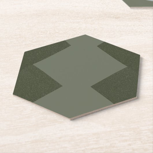 Custom Moss Green Hexagon Untersetzer (angewinkelt)