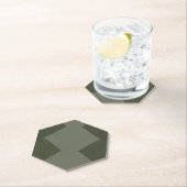 Custom Moss Green Hexagon Untersetzer (Vor Ort)