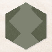 Custom Moss Green Hexagon Untersetzer (Vorderseite)