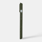 Custom Moss Green Noise Split iPhone 15 Fall Hülle (Linke Seite)