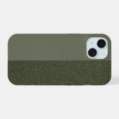 Custom Moss Green Noise Split iPhone 15 Fall Hülle (Rückseite (Horizontal))
