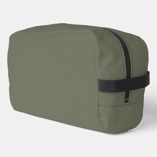Custom Moss Green Print Cut Nähtasche Waschbeutel (Linke Seite)