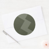 Custom Moss Green Round Aufkleber (Umschlag)