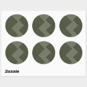 Custom Moss Green Round Aufkleber (Blatt)