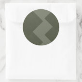 Custom Moss Green Round Aufkleber (Tasche)