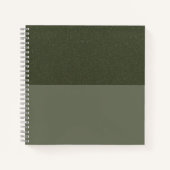 Custom Moss Green Spiral Notebook - Dual Textur Notizblock (Vorderseite)