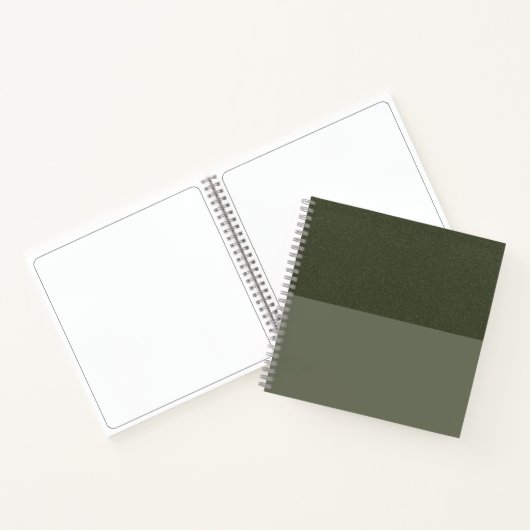 Custom Moss Green Spiral Notebook - Dual Textur Notizblock (Innenseite)