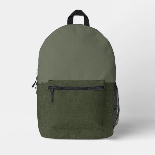 Custom Moss Green Split Backpack - Bulk Friendly Bedruckter Rucksack (Vorderseite)