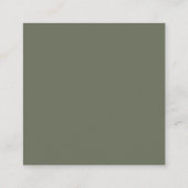 Custom Moss Green Split Flat Loyalty Card Treuekarte (Rückseite)