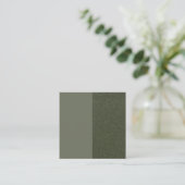 Custom Moss Green Split Flat Loyalty Card Treuekarte (Stehend Vorderseite)