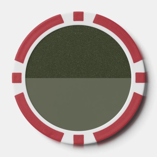 Custom Moss Green Split Poker Chip - Bulk Gefallen (Vorderseite)