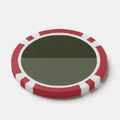 Custom Moss Green Split Poker Chip - Bulk Gefallen (Einzeln)