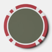 Custom Moss Green Split Poker Chip - Bulk Gefallen (Rückseite)