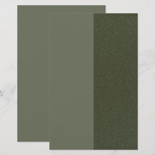 Custom Moss Green Stationierung mit Textur Briefpapier (Vorne/Hinten)