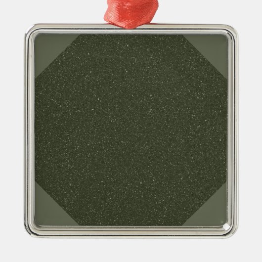 Custom Moss Green Texture Ornament Aus Metall (Vorne)