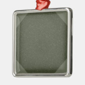 Custom Moss Green Texture Ornament Aus Metall (Links)