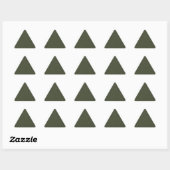 Custom Moss Green Texture Triangle Aufkleber (Blatt)