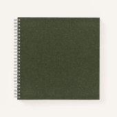 Custom Moss Green Textured Sketchbook Notizblock (Vorderseite)