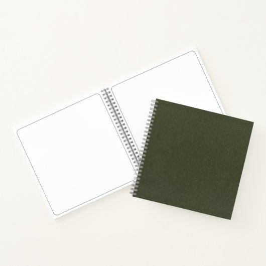 Custom Moss Green Textured Sketchbook Notizblock (Innenseite)