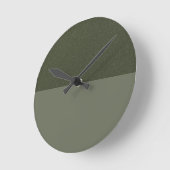 Custom Moss Green Wall Clock - Texturiert & Matt Runde Wanduhr (Winkel)