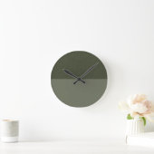 Custom Moss Green Wall Clock - Texturiert & Matt Runde Wanduhr (Zuhause)
