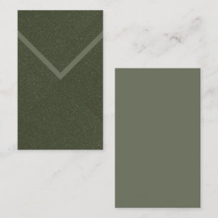 Custom Moss Green Zickzack Textur Business Card Visitenkarte