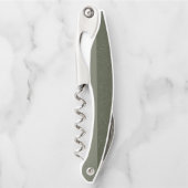 Custom Moss Green Zwei-Tone-Korkenzieher Kellnermesser (Vorderseite)