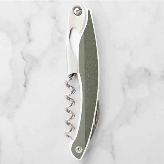 Custom Moss Green Zwei-Tone-Korkenzieher Kellnermesser (Vorderseite)
