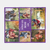 Custom Mother 6 Photo Gifts Mom Pride Birthday Fleecedecke (Vorderseite (Horizontal))