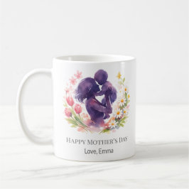 Custom Mother and Child Floral Mother’s Day Mug Kaffeetasse
