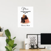 Custom Mother Daughter Friend Mother's Day Poster (Heimbüro)