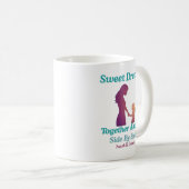 Custom Mother Daughter Silhouette Mommy Love Mug Kaffeetasse (VorderseiteRechts)