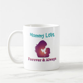 Custom Mother Daughter Silhouette Mommy Love Mug Kaffeetasse