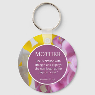 Custom Mother Day Bibelverse Schlüsselanhänger