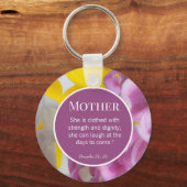 Custom Mother Day Bibelverse Schlüsselanhänger (Vorderseite)