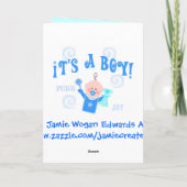 Custom Mother Day Mama of Twin Boys Karte (Rückseite)