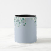 Custom Mother of Bride Groom Dusty Blue Eucalytpus Tasse (Zentrum)