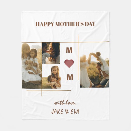 Custom Mother's Day Fleece Blanket (Vorderseite)